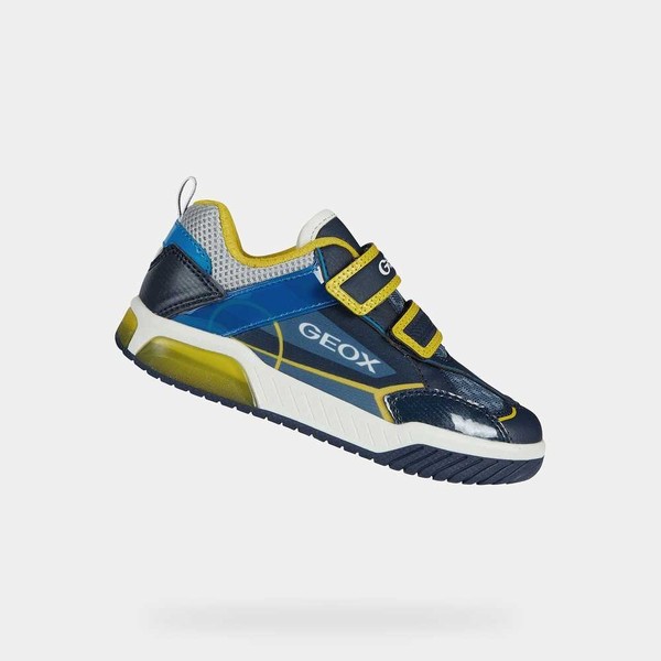 Geox Respira Navy Blue Kids Light-Up Shoes SS20.9OF476